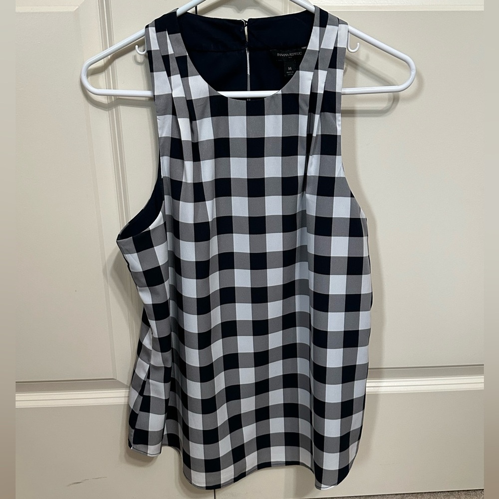 Banana Republic Checkered Tank Blouse